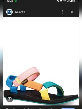 Girls Teva Multicolor Sport Sandals - Size 2